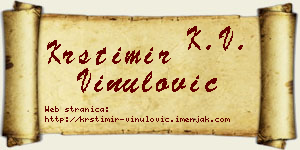 Krstimir Vinulović vizit kartica
